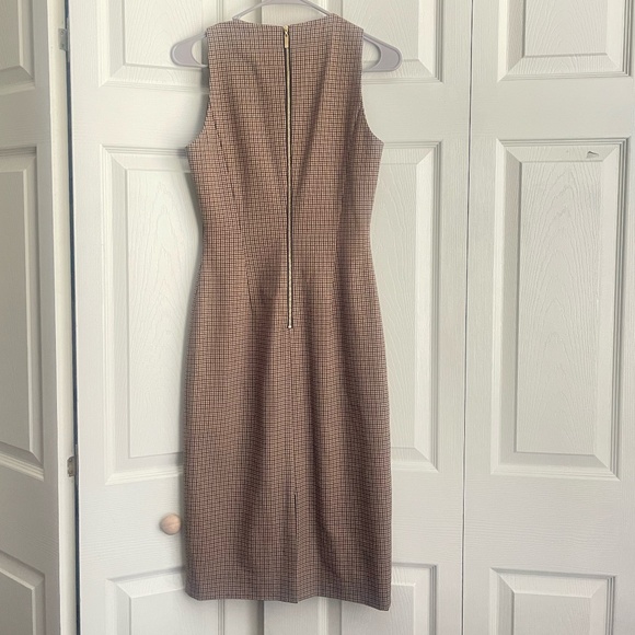 ANTONIO MELANI women's Plaid knee length sheath dress size 2 zip.  #097 - Picture 7 of 14